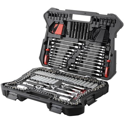 STARWORK TRUE MECHANIC 303-Piece Mechanics Tool Set and Socket Set, 1/4", 3/8", 1/2" Drive, Professional, SAE/Metric - size: 303 PC