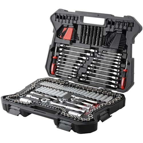 STARWORK TRUE MECHANIC 303-Piece Mechanics Tool Set and Socket Set, 1/4", 3/8", 1/2" Drive, Professional, SAE/Metric - size: 303 PC