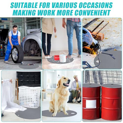 Drum Top Absorbent Pads for 55 Gallon Barrel 15 Pcs, Water Absorbent Mat Oil Spill Mat for Oil-Based & Water Based Fluids Oil Absorbent Mat