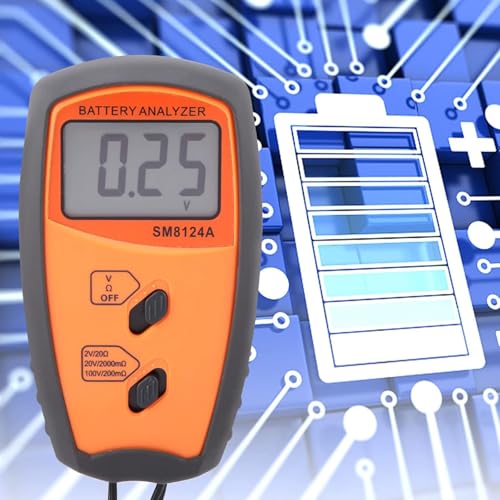 Internal Impedance Meter 100V Resistance Tester Voltmeter Digital Battery Voltages Tester Analyzers with LCD Display Internal Impedance Meter with LCD Display for Car/Phone Rechargeable Batteries