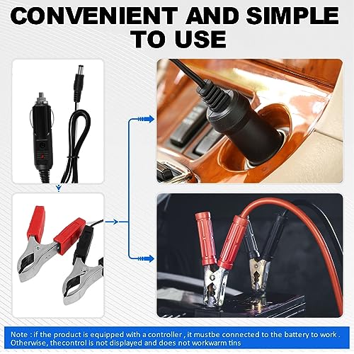 Solar Panel Kit - 12V Solar Trickle Charger, IP65 Portable Solar Powered Charger Kit with 4 Suction Cups, High-Efficiency Car Battery Charger Maintainer for Car RV Boat Motorcycle