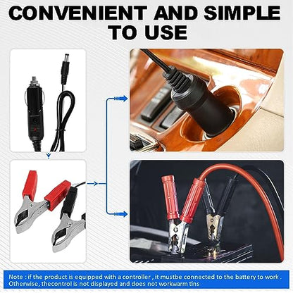 Solar Panel Kit - 12V Solar Trickle Charger, IP65 Portable Solar Powered Charger Kit with 4 Suction Cups, High-Efficiency Car Battery Charger Maintainer for Car RV Boat Motorcycle