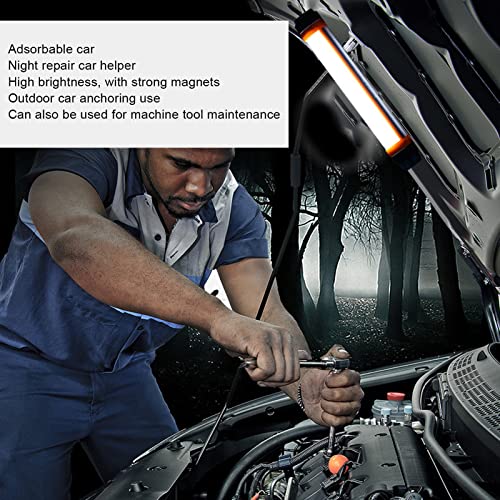 Work Light, LED Magnetic Underhood Work Light, USB Rechargeable 380LM Bright Work Lights Bar with Magnetic Base for Car Repairing, Inspection, Garage, Emergency