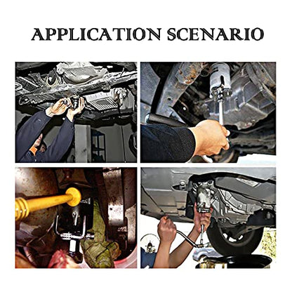 Salior 12'' Oil Filters Removal Specialty Tool Oil Filter Wrench,3-Position Adjustable+15°Bent Angle Head Design Oil Filter Pliers For 45-150mm Engine Filters,Conduit,Fittings, Red