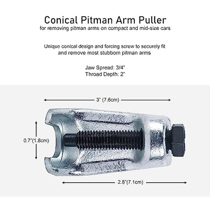 5 in 1 Ball Joint Separator, Pitman Arm Puller, Tie Rod End Removal Tool Set, Front End Service Tool Kit for Cars, Pickups, Trucks