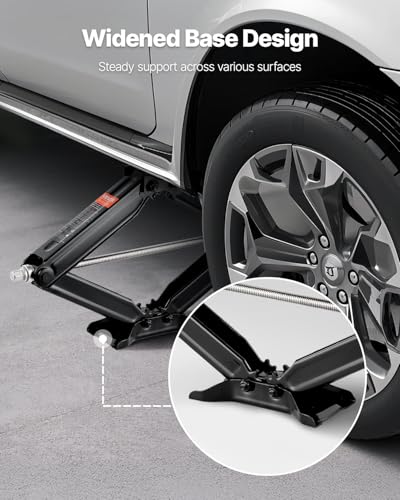 VEVOR 6500 lbs RV Scissor Jacks, 4-23.4 in RV Stabilizer Leveling Scissor Jacks, Set of 4, Heavy Duty Stabilizer Jack with Crank Handle, Socket and Bubble Levels, Not Easily Bent or Deformed - size: 6500 lbs, style: 4 PACK