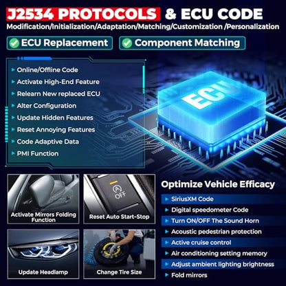LAUNCH X431 PRO3S+ Smartlink HD Heavy Duty Truck Scanner,2026 Diesel&Gasoline Bidirectional Diagnostic Scan Tool with J2534 Protocols,Topology Map,60+Service,ECU Code,CANFD &DOIP,2 Yrs Free Update