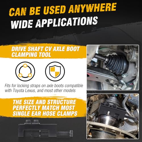 CV Boot Clamp Pliers, CV Axle Boot Clamp Tool for Car Drive Shaft Clamping Pliers Compatible with Toyota Lexus etc Widely Used Hose Clamp Tool OEM 09521-24010