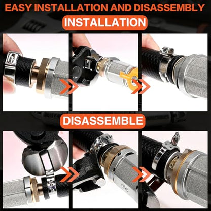 560PCS 22-Sizes Stepless Single Ear Hose Clamp Kit with Pliers, 5.3-36.1mm (~1/4"-1-3/8") 304 Stainless Steel Leak-Proof Clamps, for Automotive Fuel Line, CV Boot, PEX Pipe, HVAC & Marine - size: 560PCS