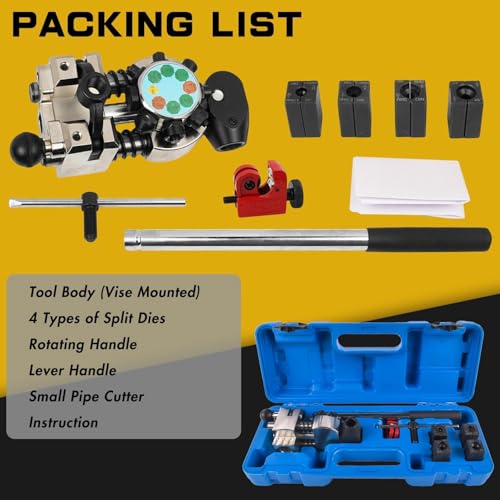 Professional Brake Line Flaring Tool Kit - 45 Degree Single, Double and Bubble Flares Pipe Flare Tool for 3/16", 1/4", 5/16", 3/8" Brake Repair Brake Flaring Tools Brake Line and Tubing Flaring Tool - size: 45 Degree Brake Line Flaring Tool Kit