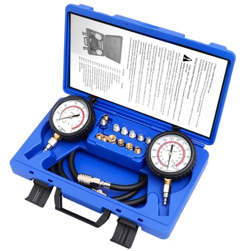 Transmission/Engine Oil Pressure KIT, Capable of Both Static and On-Road Testing, High/Low (0-400psi/0-100psi), 72" Hose, 13pc Adapters - size: Oil Pressure Kit
