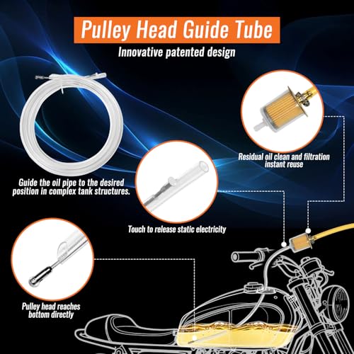 12V Fuel Transfer Pump Set Battery Powered, Moves Up to 85 Gallons Of Gas or Diesel Per Hour with Upgraded Carrying Case & Pulley Lead Pipe, for Vehicles, Boats, Equipment, Gasoline, Diesel - color: 85GPH