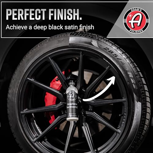 Adam's Polishes Graphene Tire Dressing - Deep Black Finish W/Graphene Non Greasy Car Detailing | Use W/Tire Applicator After Tire Cleaner & Wheel Cleaner | Ceramic Coating Like Tire Protection (16oz) - size: 16 fl. oz