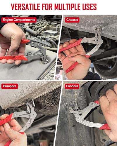 Car Clip Pliers, Professional Auto Clip Removal Pliers Tool, Panel Clip Removal Tool for Automotive Plastic Fasteners, Push Pin & Door Trim Disassembly Without Damage
