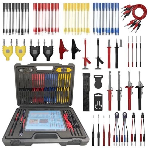 105 Piece Automotive Circuit Test Lead Kit, Multimeter Test Lead Kit, Including Upgraded Puncture Probes、Meter Hanging Kit Etc., Applicable to Automotive Electronic Circuit Fault Diagnosis - size: 105 PCS