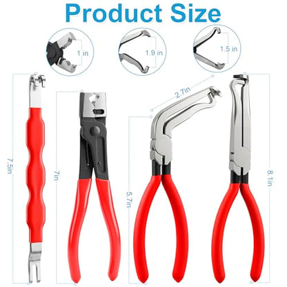 5PCS Electrical Disconnect Pliers Kit | Automotive Electrical Connector Removal Tool, Hose Clamp Pliers with Storage Box for Cars, Trucks, SUVs