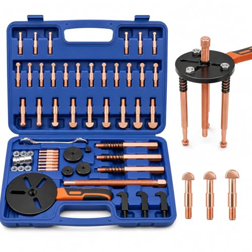INCENDIOS 55-in-1 Bearing Puller Set, Blind Hole Bearing Removal Tool with Internal & External Bearing Puller Tools, Inner Outer Bearing Separator Kit for Automotive Motorcycle Industrial Repair