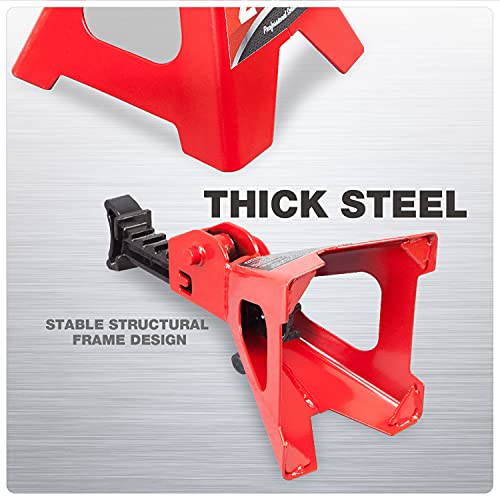 Jack Boss Jack Stands Low Profile 2 Ton(4000 LBs) Lifting Car Stand, Fit Use for Cars Automotive Small Vehicles, 2 Pack - style: 2T low profile