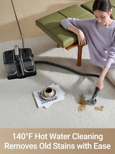 DREAME N10 Carpet Cleaner Machine, Portable Upholstery Spot Cleaner with Hot Water Cleaning, 12Kpa Powerful Suction with Versatile Tools for Pets, Carpet, Area Rugs, Coach and Car, Self-Cleaning - size: N10