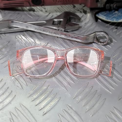 UKNOW Safety Glasses - Anti Fog Lenses - Eye Protection with Side Shields - ANSI Z87.1 Protective Eyewear - UV Protection - color: Pink