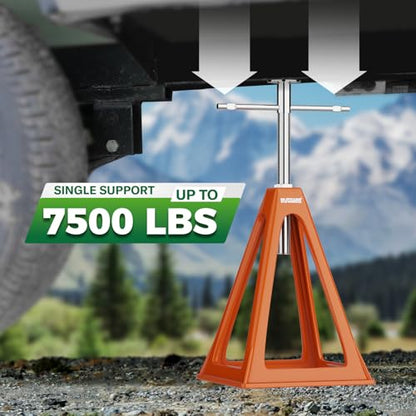 RVGUARD RV Stack Jacks 4 Pack, Aluminum Stabilizer Jacks for RV Trailer Camper, Single Support Up to 7500 Lbs, Adjustable from 11" to 17" - size: 7500lb 4 Pack