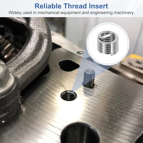 PATIKIL Wire Thread Inserts M4x0.7 Metric 1.5D 6mm, 20Pcs 304 Stainless Steel Helical Coiled Wire Screw Threaded Sleeve Sheath for Mechanical Equipment Automotive Repairs - size: M4x0.7, 6mm
