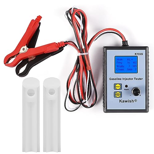 Fuel Injector Tester and Cleaner, Professional K102S Fuel Injector Tester, Automotive Gasoline Injector Testers DC12V 1~50 Hz Diagnostic Tool - color: Blue-102s