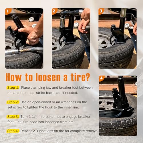 Camoo Manual Tire Bead Breaker, 38"-42" Tires Changer Tool with Rubber Pad | Easy-Operated Heavy-Duty Tire Repair Tool for ATV, Golf Cart, Trucks,Tractors and More Cars