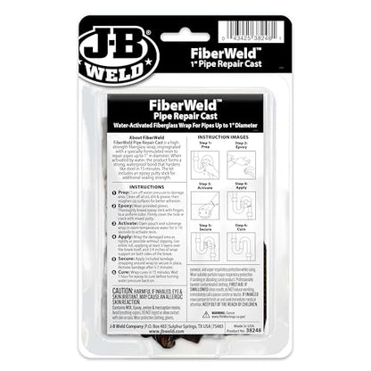 FiberWeld Pipe Repair Cast 2x48 Inch – High Strength Adhesive Fiberglass Wrap – White - size: 2" x 48"