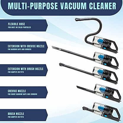 Neiko Portable Wet Dry Car Vacuum, High Power, Small Vacuum for Vehicle Detailing, 12V DC Power, Best for Automotive or Boat