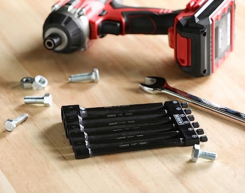 ARES 70650 6-Piece SAE Magnetic Impact Nut Driver Bit Set | Impact Grade Nut Setters with Industrial Strength Magnets - size: 6pc SAE Magnetic Impact Nut Driver Set