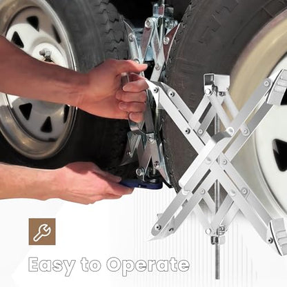 RV Stabilizer Wheel Chock XL Fit 3.5” to 17” Camper Wheel Chock Stabilizer Scissor with Accessories Pair for Travel Trailer, Heavy Duty Tire Wheel Chock Scissor Large Locking X Chock, 2Pack - size: XL 17inch 2pc