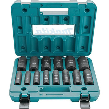 Makita A-96372 1/2" Drive Impact Socket Set (14 Piece) - size: 14 Piece Set