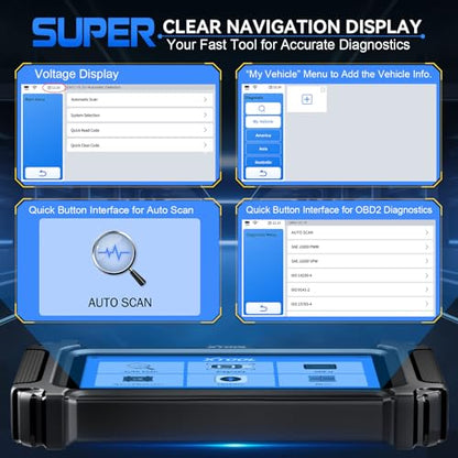 XTOOL D6 OBD2 Scanner Engine ABS SRS Transmission All System Car Scanner | Check Engine Code Reader for Cars and Trucks ABS Bleed EPB Service Throttle Relearn SRS Airbag 15 Reset Diagnostic Scan Tool