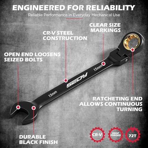 Premium 24-Piece Flex-Head Ratcheting Wrench Set, Metric(8–19mm)& SAE(1/4-7/8") Combination Wrenches, 72-Tooth CR-V Steel with Durable Black Finish, Ratchet Spanners with Roll-Up Tool Pouch for Repair - style: 24-Pc Flex-Head (Black Finish)