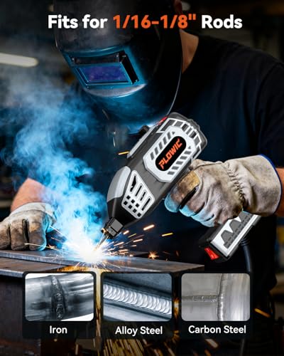Portable Welding Machine 110V, Portable Handheld Welder with IGBT Inverter 5 Variable Current Adjustment, Electric ARC Stick Welder Gun for 1/16"-1/8" Rods, Carring Case &20 Rods Included - style: MMA120