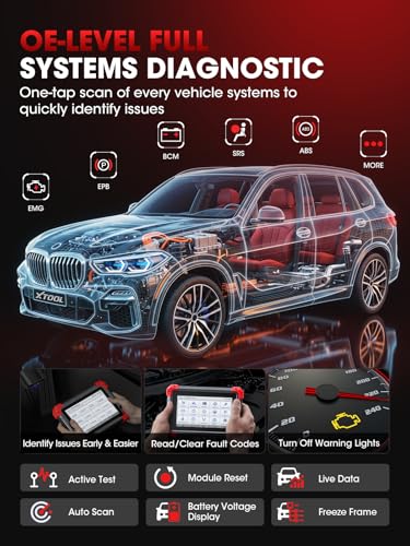 XTOOL D7BT Bidirectional Scan Tool, AI-Assisted Wireless OBD2 Scanner Diagnostic Tool, Full System Car Scanner with ECU Coding, 36+ Resets, FCA/CANFD/DoIP, Crank Sensor Relearn, 3 Years Free Updates
