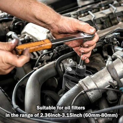 OFBAND Oil Filter Wrench Tool,Adjustable Oil Filter Removal Tool Fit for 2.36-3.15 inch Engine Oil Filter,Car Accessories Oil Filter Remover Tool