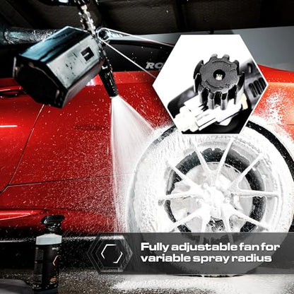 Blackline Foam Cannon PRO for Pressure Washers (Wide Mouth), Durable Car Wash Foam Gun, Easy to Use & Adjust, Creates Thick Foam, 1L Bottle & Snow Foam Lance w/ 1/4" Quick Connect - style: Foam Cannon Pro