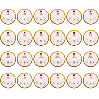 RUPES 9.DA180M Pack of 24 Yellow D-A Fine Finishing Foam Pads 180mm | Ideal for Paint Correction & Gloss Enhancement | Compatible with 6" Backing Plate | Moderate to Fine Defect Removal - size: Fine 180mm, style: Pack of 24