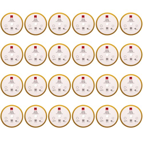 RUPES 9.DA180M Pack of 24 Yellow D-A Fine Finishing Foam Pads 180mm | Ideal for Paint Correction & Gloss Enhancement | Compatible with 6" Backing Plate | Moderate to Fine Defect Removal - size: Fine 180mm, style: Pack of 24
