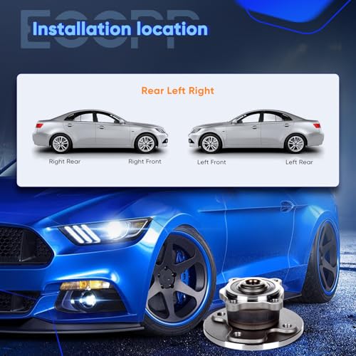 ECCPP 2-Piece 512304 Wheel Hub Bearing for Mini Cooper 2002-2006 | w/ABS Sensor Pre-Greased Sealed - size: 512304*2
