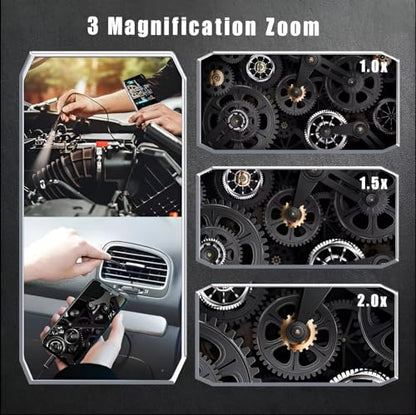 Dual-Lens Endoscope Camera with Light,Borescope with 8 Adjustable LED Lights 1920P HD,16.5ft Semi-Rigid,IP67Waterproof USB Inspection Camera for iPhone,Gadgets for Men…