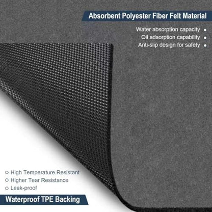 Garage Floor Mat 7'4"x17' Garage Mats for Floor Under Car,Absorbent Oil | Waterproof Garage Flooring Parking,Non-Slip Self-Grip Backing,Contain Liquid,Protect Surface from Oil Drip,Washable Reusable - size: Garage Floor Mat 7'4'' x 17'-1PK