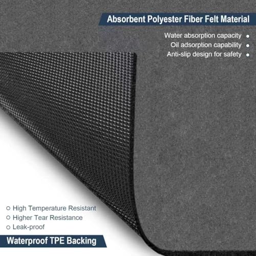 Oil Spill Mat Garage Floor Mat 60"x72",Maintenance Mat for Oil Change 5'x6' | Non-Slip TPE Backing,Absorbent Contain Spills,Waterproof,Protect Driveway Garage Floor from Oil Drip,Washable Reusable - size: Garage Floor Mat 5' x 6'-1PK