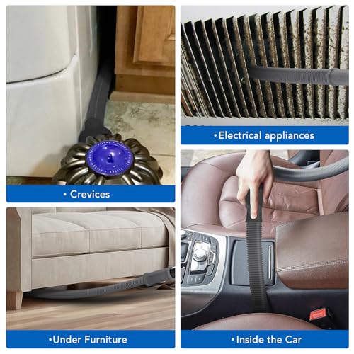 Sealegend Upgrade Dryer Vent Cleaner Kit Vacuum Hose Attachment Compatible with Most Vacuum Cleaner, Quickly Lint Remover Cleaning Supplies, 31.5 Inch, Dark Gray - color: Dark Gray