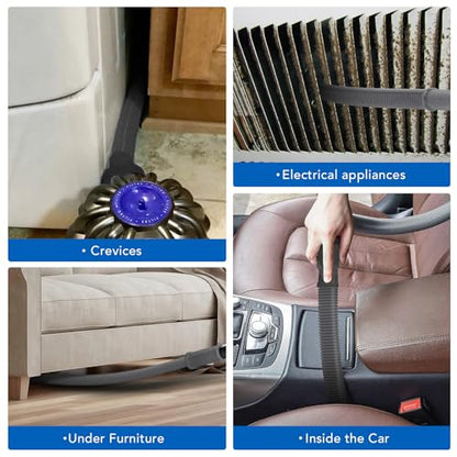 Sealegend Upgrade Dryer Vent Cleaner Kit Vacuum Hose Attachment Compatible with Most Vacuum Cleaner, Quickly Lint Remover Cleaning Supplies, 31.5 Inch, Dark Gray - color: Dark Gray