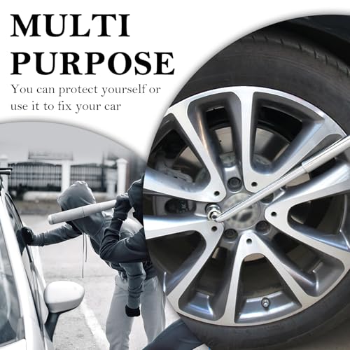 Stacool Extendable Lug Wrench with Double-Sided Sockets of 17mm/19mm and 21mm/23mm, Universal Wrench for Most Vehicle Lug Nuts