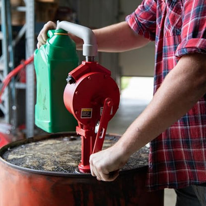 Fill-Rite FR113 Fuel Transfer Rotary Hand Pump w/Pail Spout & Suction Pipe - style: Rotary Pump w/Pail Spout