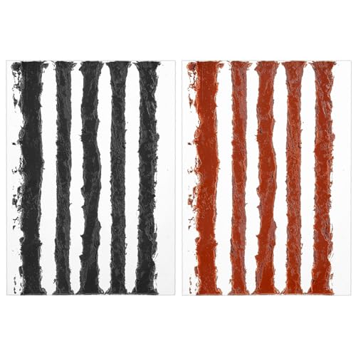 10 Pcs Tire Plugs, 4" x1/4" Rubber Tire Plug Repair Kit for Tubeless Off-Road Tires Car, RV, SUV, ATV, Motorcycle, Truck, Tractor (Black and Red) - color: Black and Red